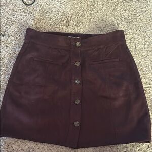 Elegant Brown Button-Up Skirt